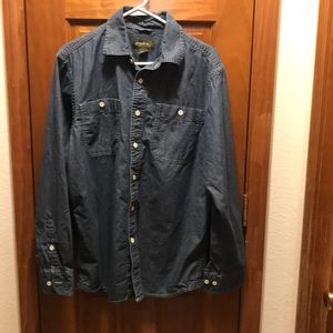 Men’s Eddie Bauer blue Jean button down size M